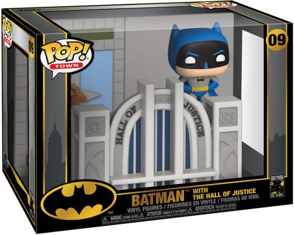 Batman with the Hall of Justice