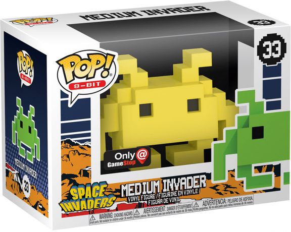 Yellow Medium Invader - 8-bit