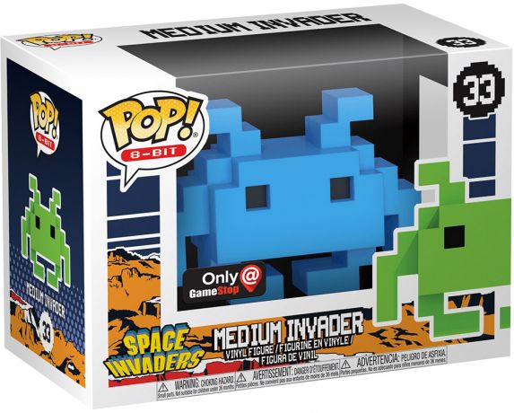 Blue Medium Invader - 8-bit