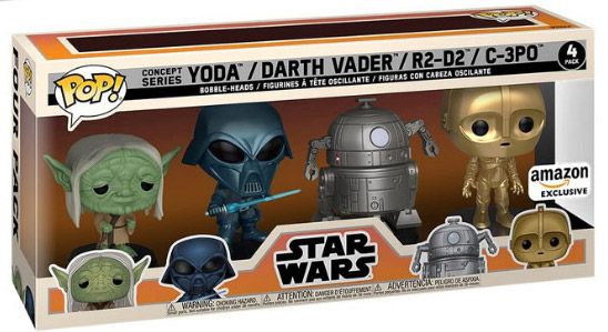 Yoda, C-3PO, Darth Vader & R2-D2 Concept Series Pack