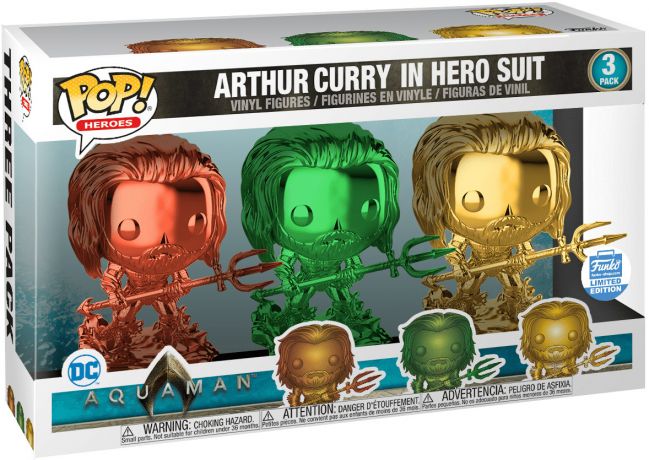 Arthur Curry in Hero Suit - Chrome - 3 pack