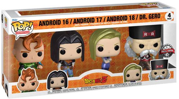 Android 16 / Android 17 / Android 18 / Dr. Gero Metallic - Pack