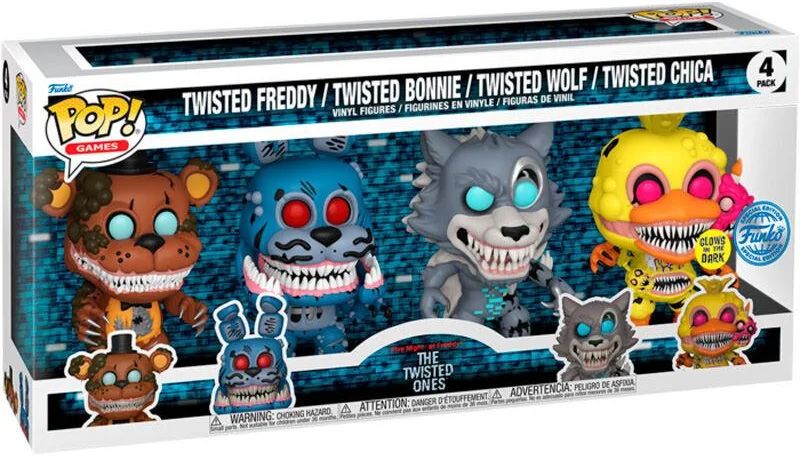 Twisted Freddy, Bonnie, Wolf & Chica - 4-Pack