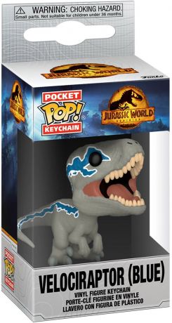 Velociraptor Blue - Pocket Keychain