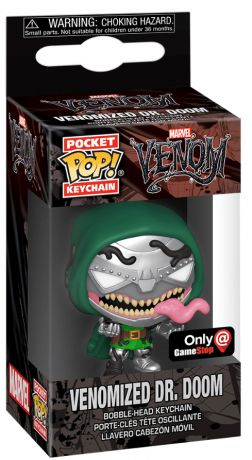 Venomized Dr. Doom - Pocket Keychain
