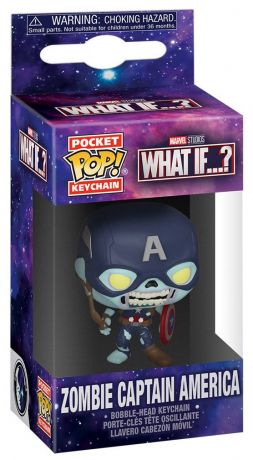 Zombie Captain America - Pocket Keychain