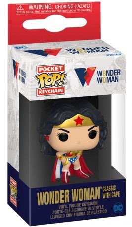 Wonder Woman with cape - Pocket Keychain